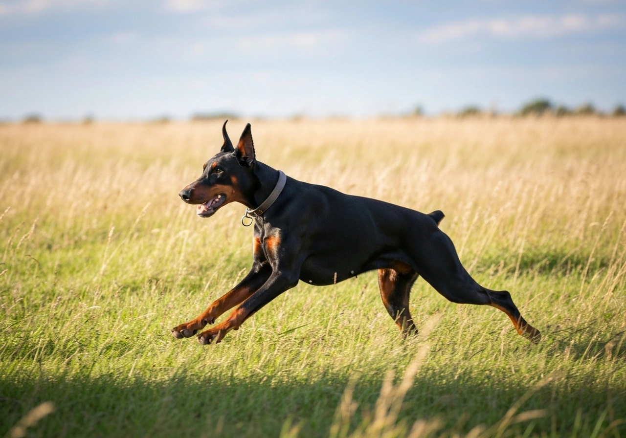 Healthy adult Dobermann